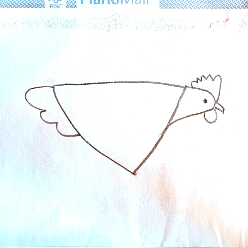 Monatsidee Juli: einfach Hühner zeichnen - Malen mit Marlies, Fanas